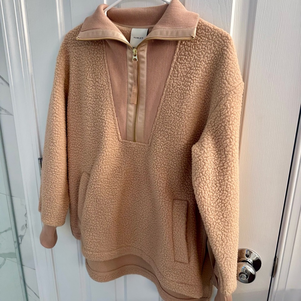 Varley Pink Quarter-Zip Pullover